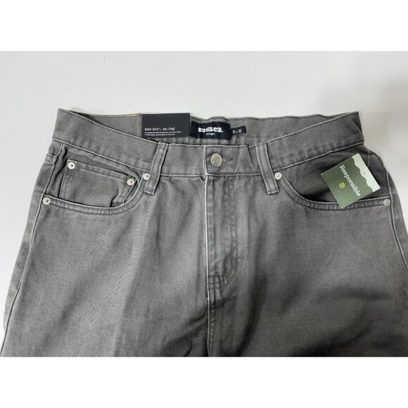 New With Tags - RSQ Jeans 31x32 Gray Straight Regular Fit Pants - Picture 3 of 7